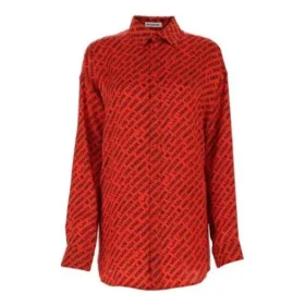 Camisola de manga comprida com logótipo impresso, vermelha 623037TJLI16167 Camisola de manga comprida com logótipo impresso, vermelha 623037TJLI16167