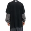 Camisola de manga comprida com remendos BB Be Different «Black Grey» 720407TNVV31070