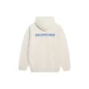 Camisola de manga comprida em malha polar Balenciaga para homem, branco cremoso 600583TJVA89055