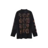 Camisola de manga comprida Heavy Metal, corte oversized «Black Faded» 739783TOVE11055
