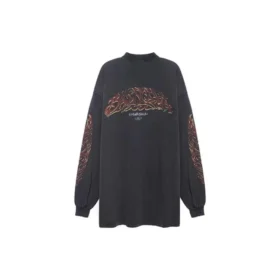 Camisola de manga comprida Oversized «Black Faded» 739027TPVM81568