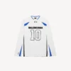 Camisola de manga comprida oversized da Balenciaga | colaboração com a NBA para homem, em branco/multicolorido