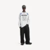 Camisola de manga comprida oversized da Balenciaga | colaboração com a NBA para homem, em branco/multicolorido