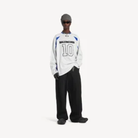 Camisola de manga comprida oversized da Balenciaga | colaboração com a NBA para homem, em branco/multicolorido