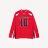 Camisola de manga comprida oversized da Balenciaga | colaboração com a NBA para homem, em vermelho/multicolorido