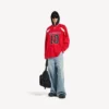 Camisola de manga comprida oversized da Balenciaga | colaboração com a NBA para homem, em vermelho/multicolorido