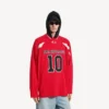 Camisola de manga comprida oversized da Balenciaga | colaboração com a NBA para homem, em vermelho/multicolorido