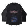 Camisola de manga comprida Paris Moon Upside Down Oversized «Black Faded» 698155TOVT31055