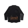 Camisola de manga comprida Paris Moon Upside Down Oversized «Black Faded» 698155TOVT31055