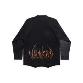 Camisola de manga comprida Paris Moon Upside Down Oversized «Black Faded» 698155TOVT31055