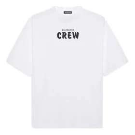 Camisola de manga curta Balenciaga para homem com estampado «Alphabet», branca, 620969TIV749040