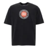Camisola de manga curta Balenciaga para homem com logótipo Circular BB Alphabet, preta, 641614TJV761000