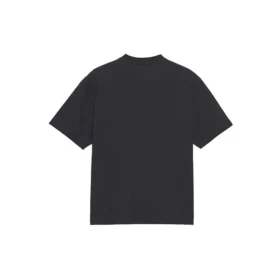 Camisola de manga curta Balenciaga Retro Knit BB Paris com estampado, versão masculina, preta 594579TGV601000