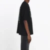 Camisola de manga curta «Balenciaga Speedhunters Band» para homem, preta, 556133TCV381000