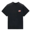 Camisola de manga curta Balenciaga SS21 Flame Retro para homem, preta, 656978TKV701076