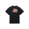 Camisola de manga curta Balenciaga SS21 Flame Retro para homem, preta, 656978TKV701076