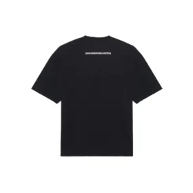Camisola de manga curta Balenciaga SS21 Love para homem, preta, 612966TJVL51070