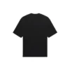 Camisola de manga curta Balenciaga SS21 para homem, cor sólida com logótipo estampado, preta 612966TJV871070