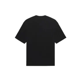 Camisola de manga curta Balenciaga SS21 para homem, cor sólida com logótipo estampado, preta 612966TJV871070