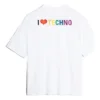 Camisola de manga curta Balenciaga Tech para homem, branca, 556133TDV209000