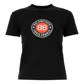 Camisola de manga curta com estampado BLogo, preta, 612964TJVD61000