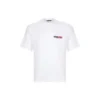 Camisola de manga curta com gola redonda Balenciaga para homem, branca 612966TIVD19000