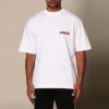 Camisola de manga curta com gola redonda Balenciaga para homem, branca 612966TIVD19000