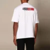 Camisola de manga curta com gola redonda Balenciaga para homem, branca 612966TIVD19000