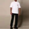 Camisola de manga curta com gola redonda Balenciaga para homem, branca 612966TIVD19000