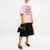 Camisola de manga curta com gola redonda, cor-de-rosa 641532TJVI31401
