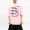 Camisola de manga curta com gola redonda, cor-de-rosa 641532TJVI31401