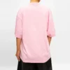 Camisola de manga curta com gola redonda, cor-de-rosa 641532TJVI31401