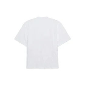 Camisola de manga curta com gola redonda e estampa com a palavra «Balenciaga» para homem, branca, 641614TJVI39040