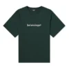 Camisola de manga curta com gola redonda e estampado «Alphabet» da Balenciaga para homem, verde, 612966TIV543011