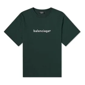 Camisola de manga curta com gola redonda e estampado «Alphabet» da Balenciaga para homem, verde, 612966TIV543011