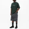 Camisola de manga curta com gola redonda e estampado «Alphabet» da Balenciaga para homem, verde, 612966TIV543011