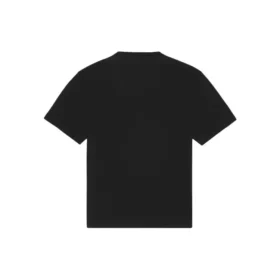 Camisola de manga curta com gola redonda e estampado da Balenciaga SS21 para homem, preta, 651795TKV771070