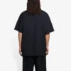 Camisola de manga curta com gola redonda e estampado da Balenciaga SS21 para homem, preta, 651795TKV771070