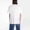 Camisola de manga curta com gola redonda e logótipo Balenciaga estampado para homem, branca 556150TYK239000