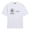 Camisola de manga curta com gola redonda e logótipo em estampa cruzada Balenciaga x WFP 1.ª geração para homem, cinzenta 612966THV841167