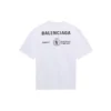 Camisola de manga curta com gola redonda e logótipo em estampa cruzada Balenciaga x WFP 1.ª geração para homem, cinzenta 612966THV841167