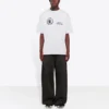 Camisola de manga curta com gola redonda e logótipo em estampa cruzada Balenciaga x WFP 1.ª geração para homem, cinzenta 612966THV841167