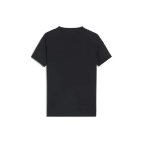 Camisola de manga curta com gola redonda e logótipo em gradiente arco-íris, preta 570814TEV531000