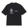 Camisola de manga curta com gola redonda e logótipo estampado Balenciaga x WFP 1.ª geração para homem, preta 612966THV841000