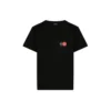 Camisola de manga curta com gola redonda e logótipo no peito da Balenciaga para homem, preta, 620967TIV791000