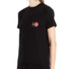 Camisola de manga curta com gola redonda e logótipo no peito da Balenciaga para homem, preta, 620967TIV791000