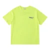 Camisola de manga curta com gola redonda e logótipo pequeno da Balenciaga para homem, amarela, 620967TJVF77110