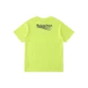 Camisola de manga curta com gola redonda e logótipo pequeno da Balenciaga para homem, amarela, 620967TJVF77110