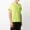 Camisola de manga curta com gola redonda e logótipo pequeno da Balenciaga para homem, amarela, 620967TJVF77110