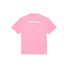 Camisola de manga curta com logótipo Balenciaga para homem, cor-de-rosa 641675TJVF75713 Camisola de manga curta com logótipo Balenciaga para homem, cor-de-rosa 641675TJVF75713